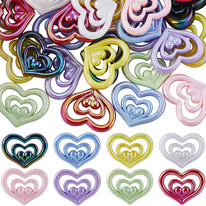SUNNYCLUE 48Pcs 8 Colors Opaque Acrylic Beads OACR-SC0001-87-1