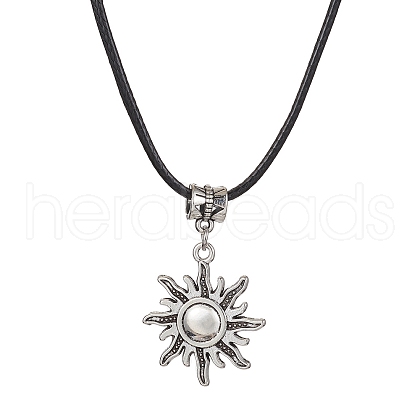 Tibetan Style Alloy Sun Pendant Necklaces NJEW-JN04569-1