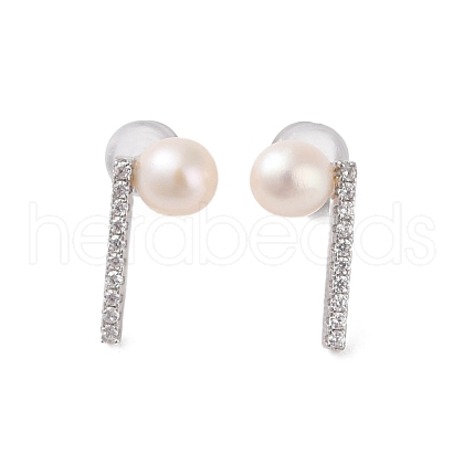 925 Sterling Silver Studs Earring EJEW-H002-02P-1