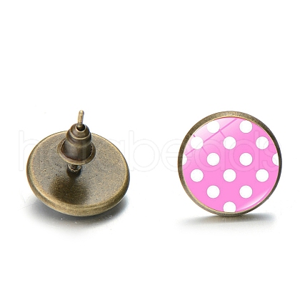 Alloy Stud Earrings with Ear Nuts PW-WG56752-06-1