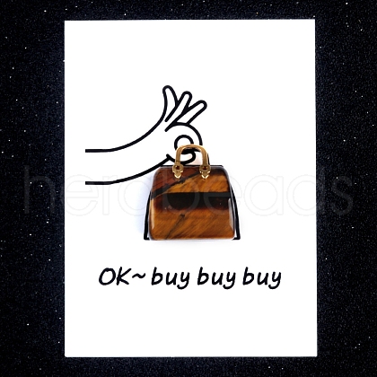 Natural Tiger Eye Handbag Display Decorations PW-WG140F5-01-1