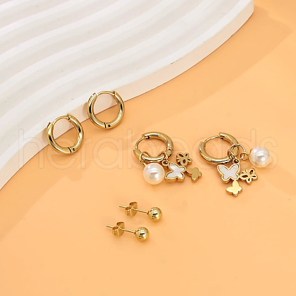 3 Pairs Elegant Stainless Steel Earring Sets OF1161-2-1