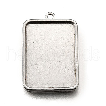 304 Stainless Steel Pendant Cabochon Settings STAS-S181-02P-D-1