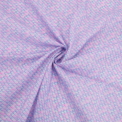Polyester Mermaid Fish Scale Pattern Fabric DIY-WH0622-024C-1