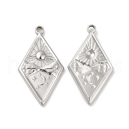 Non-Tarnish 304 Stainless Steel Pendants STAS-L020-038P-1