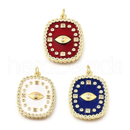 Brass Micro Pave Cubic Zirconia Pendants KK-U072-40A-G-1