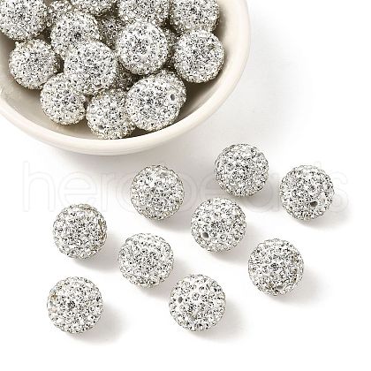 Polymer Clay Rhinestone Beads RB-H284-14MM-001-1