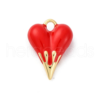 Brass Enamel Pendants KK-Q098-19G-B-1