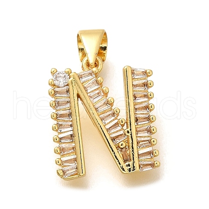 Rack Plating Brass Micro Pave Cubic Zirconia Pendants KK-L226-100G-N-1