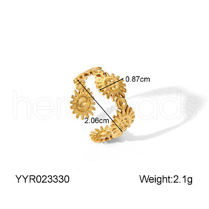 Stainless Steel Cuff Rings for Women CO9046-4-1