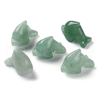 Natural Green Aventurine Carved Healing Dolphin Figurines G-B062-01B-1