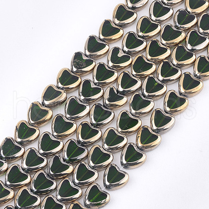Electroplate Glass Beads Strands X-EGLA-S188-09B-1