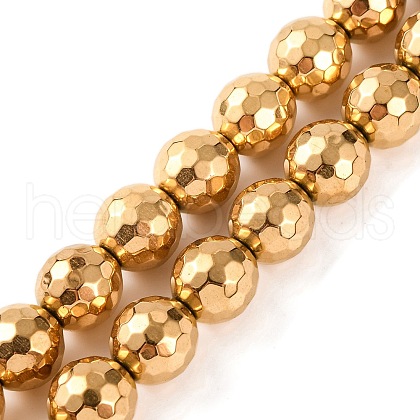Electroplated Synthetic Non-magnetic Hematite Beads Strands G-H027-B01-05-1