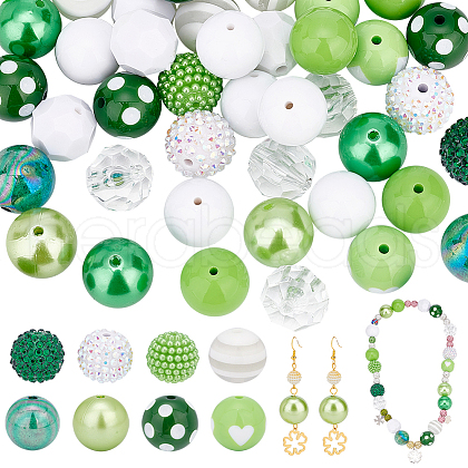   1 Set Mixed Style Acrylic and Resin Beads MACR-PH0001-56A-1