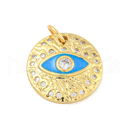 Rack Plating Brass Micro Pave Cubic Zirconia Pendants KK-P277-26G-05-1