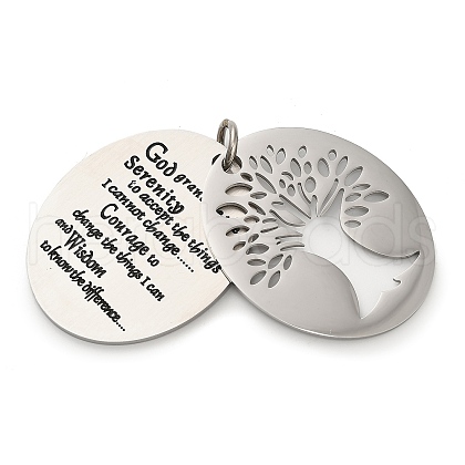 304 Stainless Steel Enamel Pendants STAS-Z126-09P-1