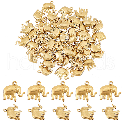   Brass Elephant Pendants KK-PH0005-10-1