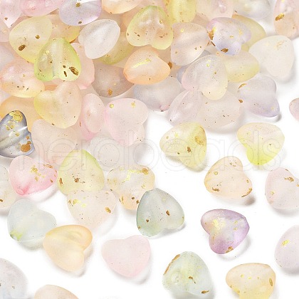 Frosted Transparent Acrylic Beads OACR-F013-01-1
