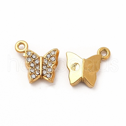 Ion Plating(IP) 316 Surgical Stainless Steel with Crystal Rhinestone Pendants X-STAS-G305-05G-1
