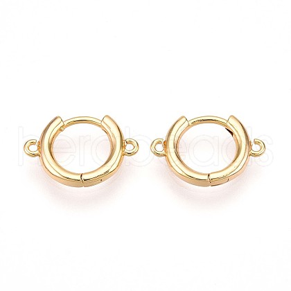 Brass Hoop Earring Finding KK-N261-31G-1
