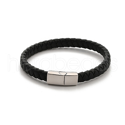 Braided Microfiber Leather Cord Bracelets BJEW-P328-07B-P-1
