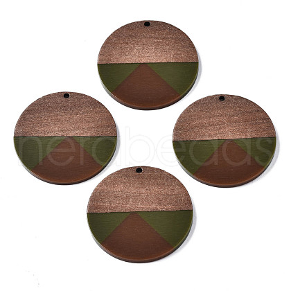 Resin & Walnut Wood Pendants RESI-S389-070A-A05-1