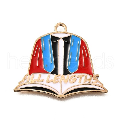 Alloy Enamel Pendants ENAM-D302-02KCG-02B-1