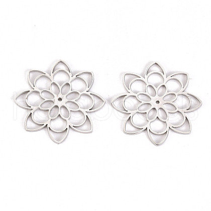 Non-Tarnish 304 Stainless Steel Filigree Joiners Links STAS-S116-186P-1