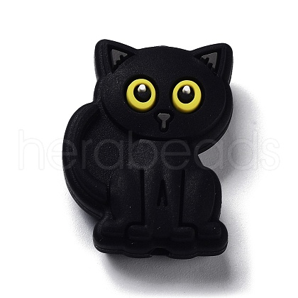 Black Cat Silicone Beads SIL-R014-03-1