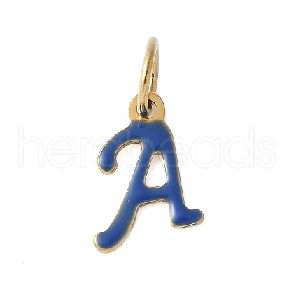 304 Stainless Steel Enamel Charms STAS-G353-01G-A-1