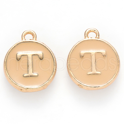 Golden Plated Alloy Enamel Charms ENAM-S118-06T-1