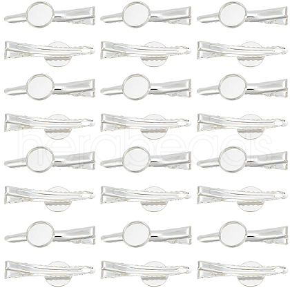 SUNNYCLUE 30Pcs Iron Alligator Hair Clip Findings IFIN-SC0001-70-1
