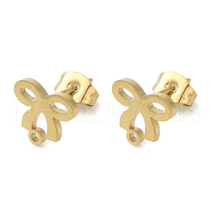 Ion Plating(IP) 304 Stainless Steel Stud Earring Findings STAS-I206-03G-1