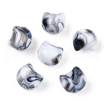Opaque Acrylic Beads SACR-N018-02B-1