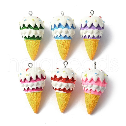 Ice Cream Resin Pendants CRES-U005-01P-1