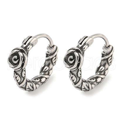 316 Surgical Stainless Steel Hoop Earrings EJEW-D096-13J-AS-1