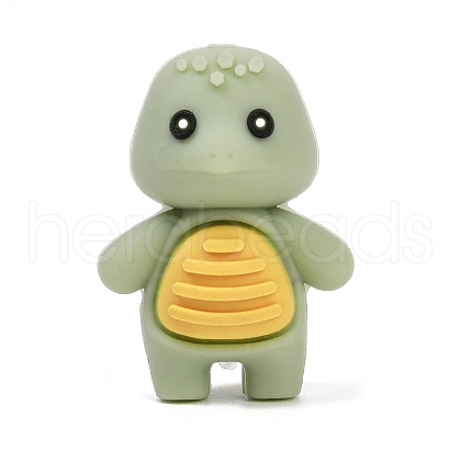 Tortoise Food Grade Silicone Focal Beads SIL-A009-02C-1