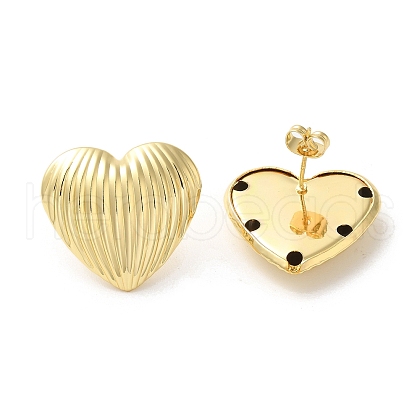 Brass Stud Earrings for Women EJEW-M251-01G-1