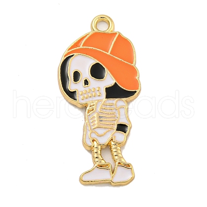 Halloween Alloy Enamel Pendants ENAM-H045-01G-07-1