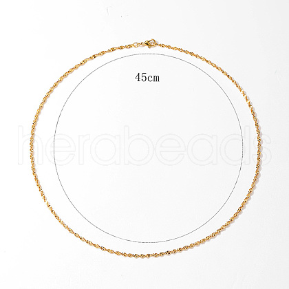 Brass Twisted Chain Necklaces DH7383-1