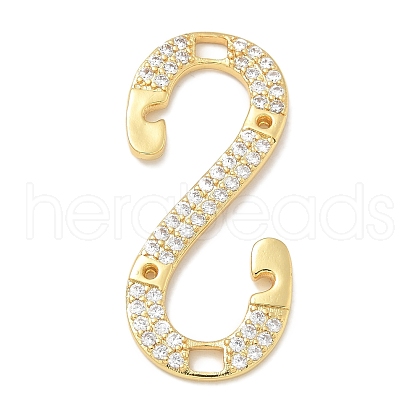 Rack Plating Brass Micro Pave Cubic Zirconia Pendants KK-L224-067G-1