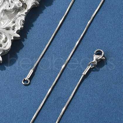 Tarnish Resistant 304 Stainless Steel Snake Chain Necklaces NJEW-E026-12P-1