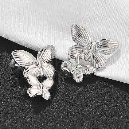 304 Stainless Steel Studs Earrings for Women EJEW-K306-24P-1