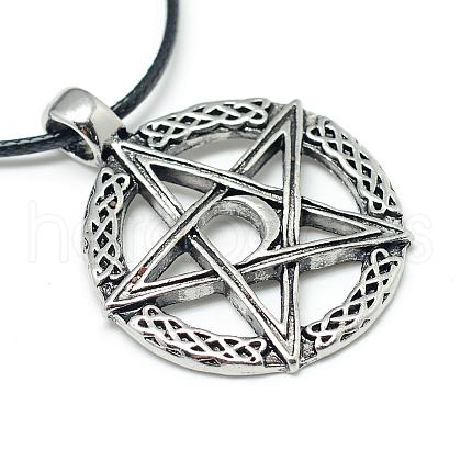 Alloy Pendant Necklaces NJEW-S381-008-1