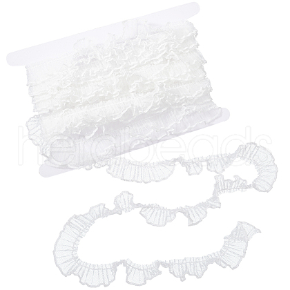 Gorgecraft 10 Yards Polyester Pleated Lace Trim OCOR-GF0003-52C-1