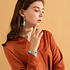 ARRICRAFT 4 Strands 2 Style Synthetic Turquoise Beads Strands G-AR0004-28-5