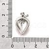 Brass Micro Pave Clear Cubic Zirconia with Enamel Pendants KK-G529-04P-3