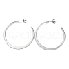304 Stainless Steel Ring Stud Earrings EJEW-K295-01B-P-1