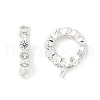 Brass Micro Pave Clear Cubic Zirconia Tube Bails KK-A254-02A-S-1