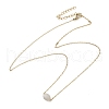 304 Stainless Steel & Oval Natural Jade Cable Chain Necklaces for Women NJEW-A045-12G-4